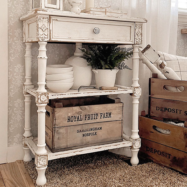 Distressed Cottagecore Side Table