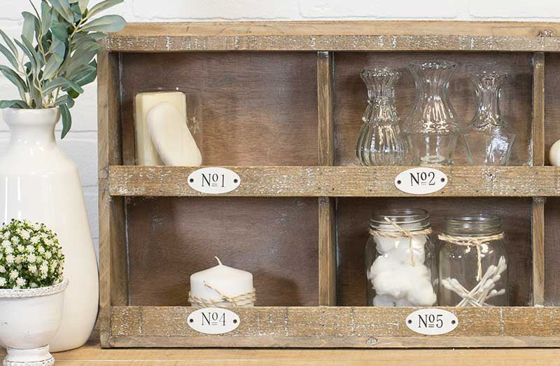 Wooden Cubby Shelf