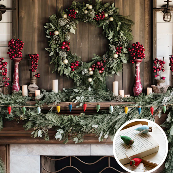 Felt Christmas Bulb Garland